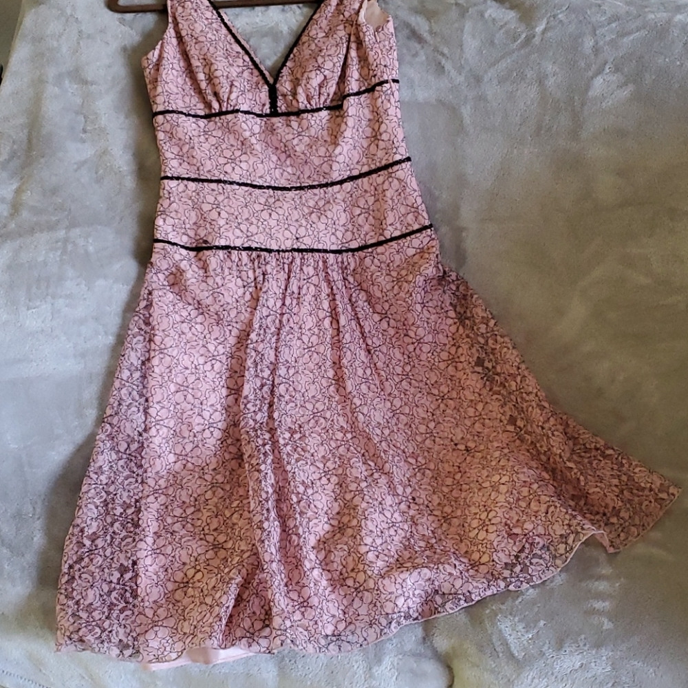 Pink lace dress